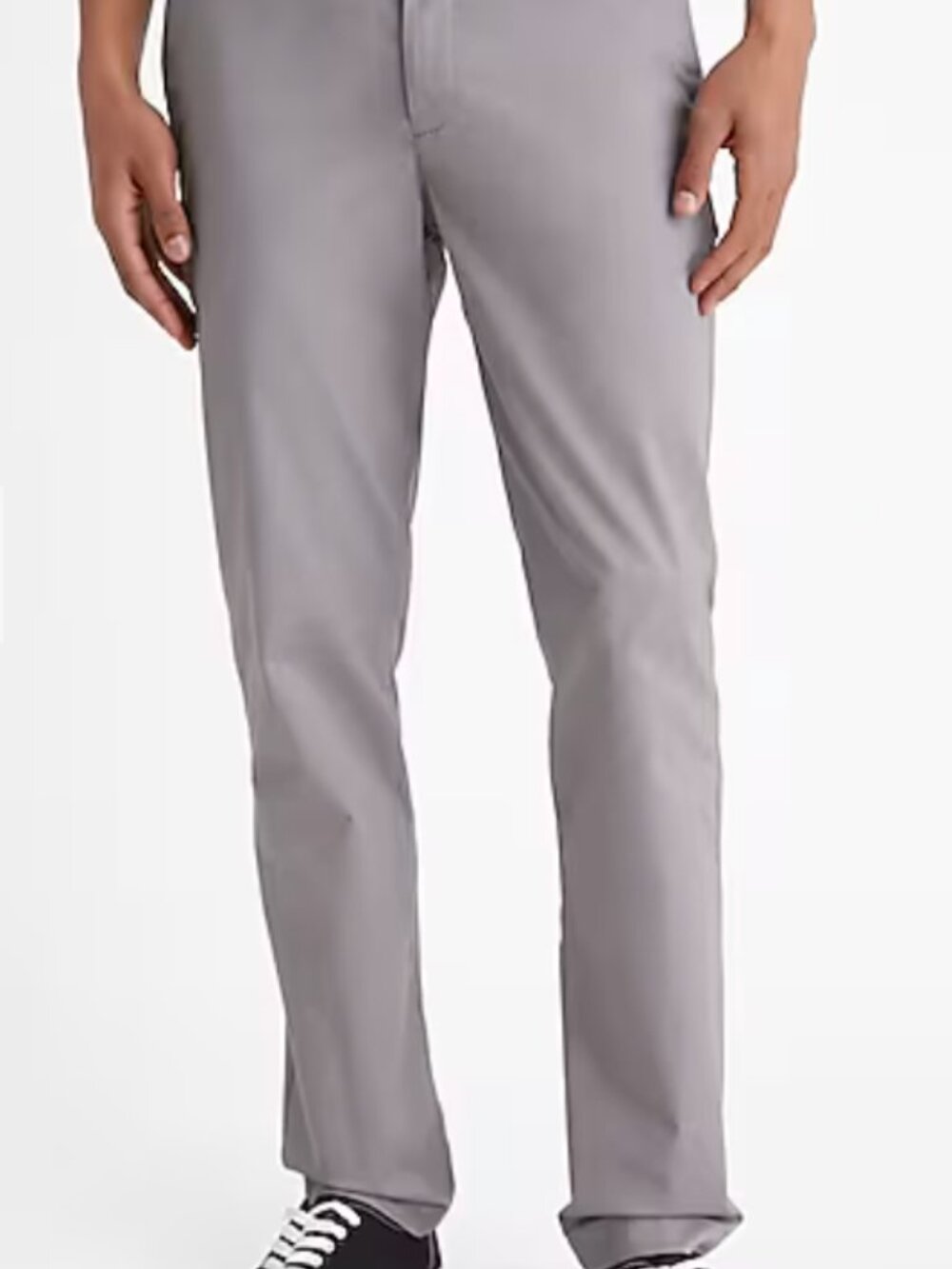 Express Mens Slim Comfort Waist Hyper Stretch Chino Pants | Grey